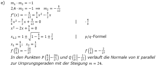 Tangente und Normale in der Differenzialrechnung. Lösungen zum Aufgabensatz 3 Blatt 1/1 Grundlagen Bild 2/© by www.fit-in-mathe-online.de