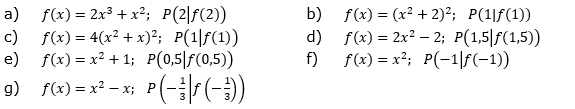 Gib die Gleichung der Tangente an Kf im Berührpunkt P an. (Grafik A130101 im Aufgabensatz 1 Blatt 1/3 Grundlagen zu Tangente und Normale in der Differenzialrechnung) /© by www.fit-in-mathe-online.de)