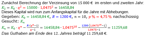 Rentenrechnung Lösungen zum Aufgabensatz 12 Blatt 2/1 Fortgeschritten/© by www.fit-in-mathe-online.de