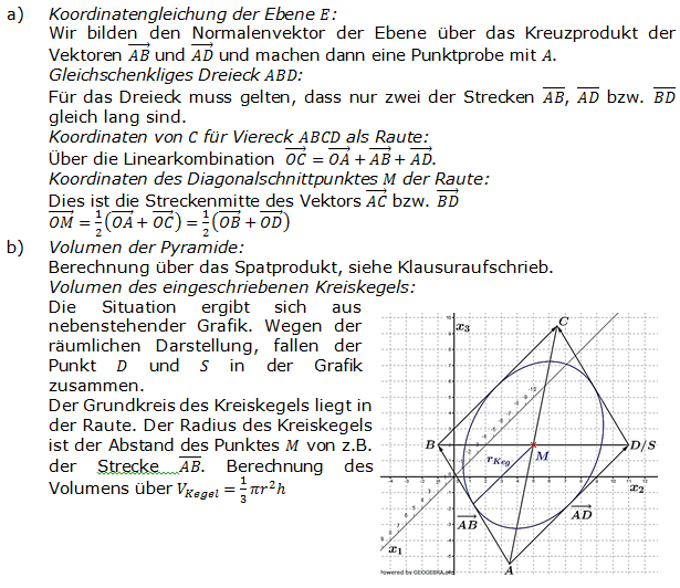 Abitur allg. bildendes Gymnasium Wahlteil Analytische Geometrie 2006-B11 Logik Bild 1/© by www.fit-in-mathe-online.de