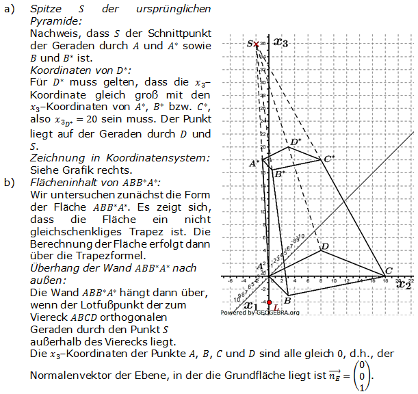 Abitur allg. bildendes Gymnasium Wahlteil Analytische Geometrie 2006-B2 Logik Bild 1/© by www.fit-in-mathe-online.de