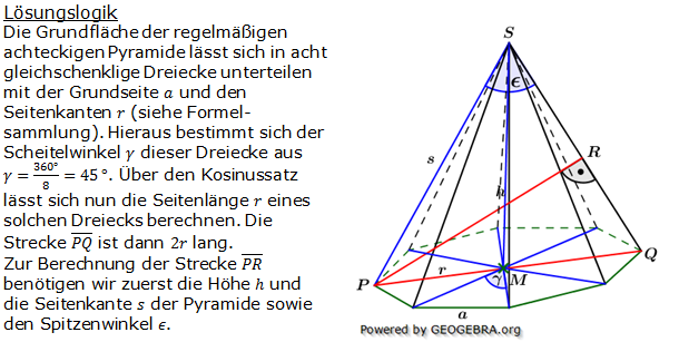 Realschulabschluss Besondere Pyramiden Lösungen Wahlteilaufgabe W2a/2014 Bild 1/© by www.fit-in-mathe-online.de