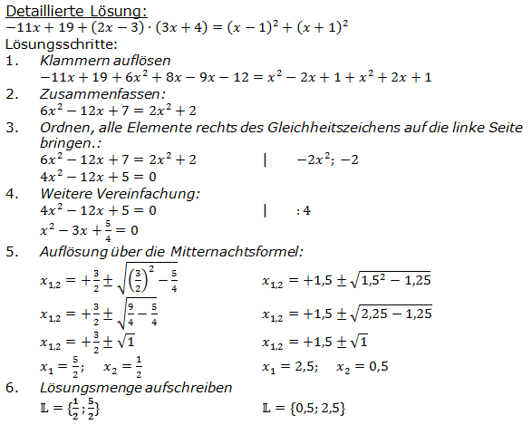 Lösungen zum Aufgabensatz 01 Übungsaufgaben zu Realschulabschluss Gleichungen/© by www.fit-in-mathe-online.de