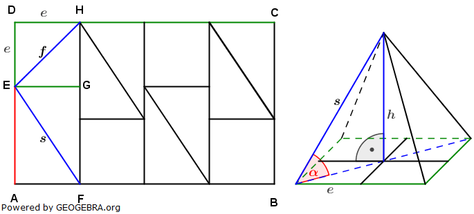 Realschulabschluss Quadratische Pyramiden Lösungs-Graphik Wahlteil W4a/2006/© by www.fit-in-mathe-online.de