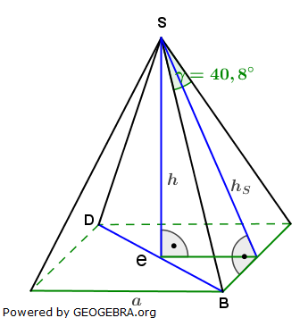 Realschulabschluss Quadratische Pyramiden Lösungs-Graphik Pflichtteil P2/2012/© by www.fit-in-mathe-online.de