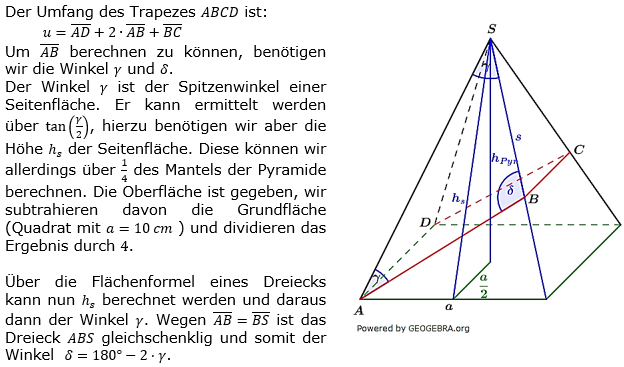 Realschulabschluss Quadratische Pyramiden Lösung W2b2017 Bild 1/© by www.fit-in-mathe-online.de