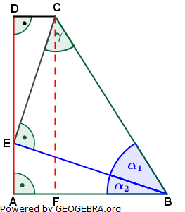 Realschulabschluss Trigonometrie Pflichtteil P12013 Lösungs-Graphik/© by www.fit-in-mathe-online.de