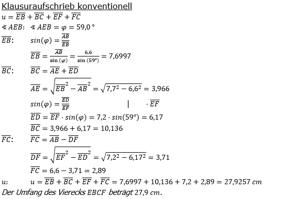 Realschulabschluss Trigonometrie Pflichtteil P19101 Lösung Bild 2/© by www.fit-in-mathe-online.de