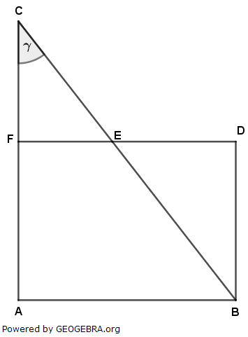 Im Rechteck ABCD gilt: (Realschulabschluss Pflichtteilaufgaben Trigonometrie Aufgabengraphik P22019/© by www.fit-in-mathe-online.de)