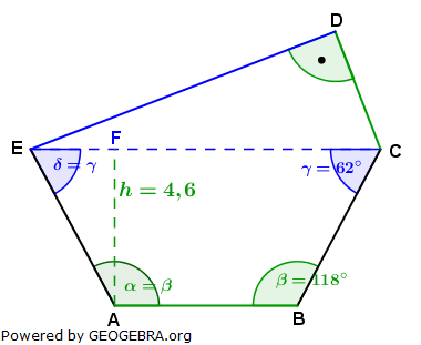 Realschulabschluss Trigonometrie Übungsaufgabe A05 Lösungs-Graphik/© by www.fit-in-mathe-online.de