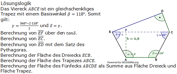 Realschulabschluss Trigonometrie Übungsaufgabe A05 Lösung Bild 1/© by www.fit-in-mathe-online.de