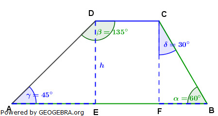 Realschulabschluss Trigonometrie Übungsaufgabe A06 Lösungs-Graphik/© by www.fit-in-mathe-online.de