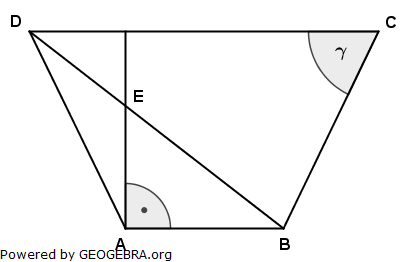 Vom gleichschenkligen Trapez ABCD sind gegeben: (Realschulabschluss Wahlteilaufgaben Trigonometrie Aufgabengraphik W4a2003/© by www.fit-in-mathe-online.de)