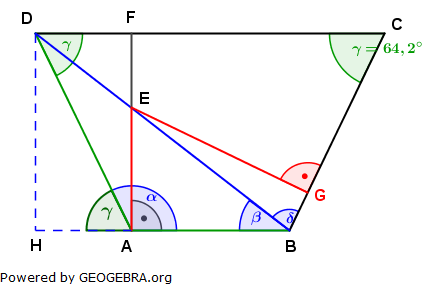Realschulabschluss Trigonometrie Wahlteil W4a2003 Lösungs-Graphik umständlich/© by www.fit-in-mathe-online.de