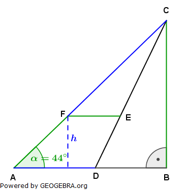 Realschulabschluss Trigonometrie Wahlteil W4b2005 Lösungs-Graphik/© by www.fit-in-mathe-online.de