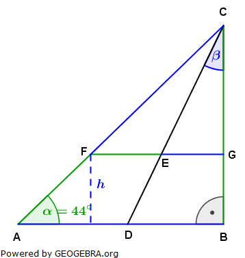 Realschulabschluss Trigonometrie Wahlteil W4b2005 Lösungs-Graphik umständlich/© by www.fit-in-mathe-online.de