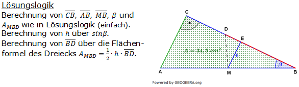 Realschulabschluss Trigonometrie Wahlteil W4b2006 Lösung Bild 1u/© by www.fit-in-mathe-online.de