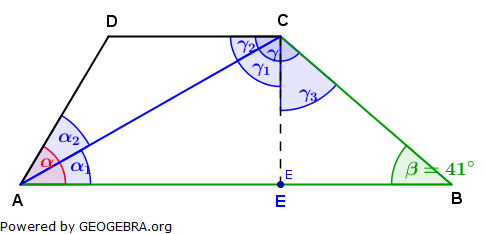 Realschulabschluss Trigonometrie Wahlteil W1a2008 Lösungs-Graphik/© by www.fit-in-mathe-online.de