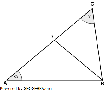 Im Dreieck ABC gilt: (Realschulabschluss Wahlteilaufgaben Trigonometrie Aufgabengraphik W1a2011/© by www.fit-in-mathe-online.de)
