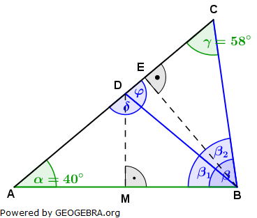 Realschulabschluss Trigonometrie Wahlteil W1a2011 Lösungs-Graphik umständlich/© by www.fit-in-mathe-online.de