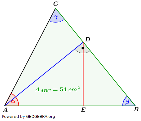 Realschulabschluss Trigonometrie Wahlteil W1a2018 Lösungs-Graphik/© by www.fit-in-mathe-online.de
