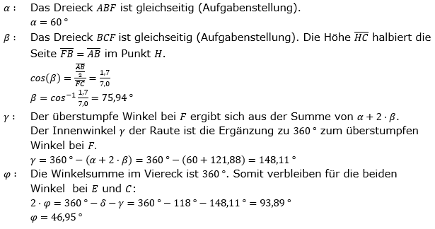 Realschulabschluss Trigonometrie Wahlteil W1a2019 Lösung Bild 3/© by www.fit-in-mathe-online.de