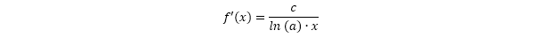 Zeige, dass die Ableitung der Funktion f mit f(x)=log_a⁡(b⋅x^c) lautet: (Grafik A310204 im Aufgabensatz 2 Blatt 3/1 Expert zur Ableitung der Logarithmusfunktion (Umkehrregel) /© by www.fit-in-mathe-online.de)