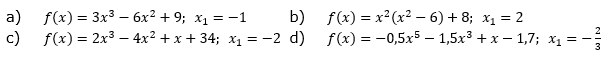 Prüfe, ob x_1 eine Nullstelle ist. (Grafik A130201 im Aufgabensatz 2 Blatt 1/3 Grundlagen zu Ganzrationalen Funktionen in den Funktionsklassen /© by www.fit-in-mathe-online.de)