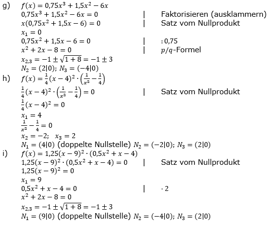 Ganzrationale Funktionen Lösungen zum Aufgabensatz 5 Blatt 2/1 Fortgeschritten Bild 3/© by www.fit-in-mathe-online.de