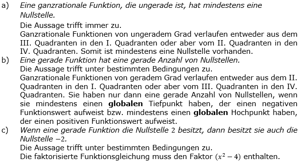 Ganzrationale Funktionen Lösungen zum Aufgabensatz 7 Blatt 2/1 Fortgeschritten Bild 1/© by www.fit-in-mathe-online.de