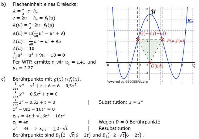 Ganzrationale Funktionen Lösungen zum Aufgabensatz 5 Blatt 3/1 Expert Bild 2/© by www.fit-in-mathe-online.de