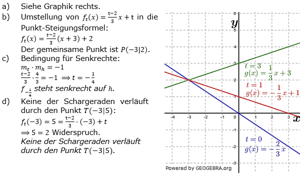 Lineare Funktionen der Funktionsklassen. Lösungen zum Aufgabensatz 4 Blatt 3/4 Expert Bild1 /© by www.fit-in-mathe-online.de)