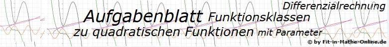 Quadratische Funktionen mit Parameter der Funktionsklassen - Aufgabenblätter/© by www.fit-in-mathe-online.de