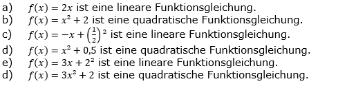 Quadratische Funktionen der Funktionsklassen. Lösungen zum Aufgabensatz 01 Blatt 1/1 Grundlagen Bild 1 /© by www.fit-in-mathe-online.de