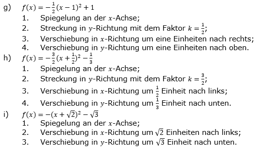 Quadratische Funktionen der Funktionsklassen. Lösungen zum Aufgabensatz 06 Blatt 1/1 Grundlagen Bild 2 /© by www.fit-in-mathe-online.de