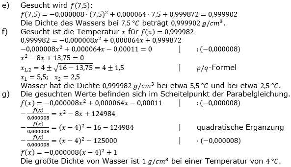 Quadratische Funktionen der Funktionsklassen. Lösungen zum Aufgabensatz 02 Blatt 3/3 Expert Bild 3 /© by www.fit-in-mathe-online.de