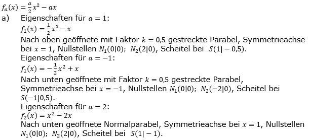 Quadratische Funktionen der Funktionsklassen. Lösungen zum Aufgabensatz 02 Blatt 3/5 Expert Bild 1 /© by www.fit-in-mathe-online.de