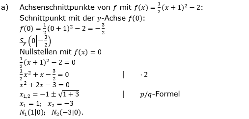 Quadratische Funktionen der Funktionsklassen. Lösungen zum Aufgabensatz 05 Blatt 3/5 Expert Bild 1 /© by www.fit-in-mathe-online.de