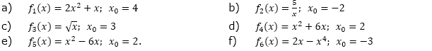 Berechne f'(x) mit der 'x'-Methode, (Grafik A230101 im Aufgabensatz 1 Blatt 2/3 Fortgeschritten zu Differenzenquotient zur Ableitung/© by www.fit-in-mathe-online.de)