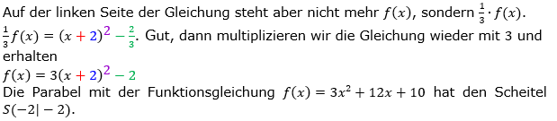 WIKI zur Scheitelpunktform der quadratischen Funktionen Bild 3 (Grafik W0002 im WIKI Scheitelform Parabeln) /© by www.fit-in-mathe-online.de)