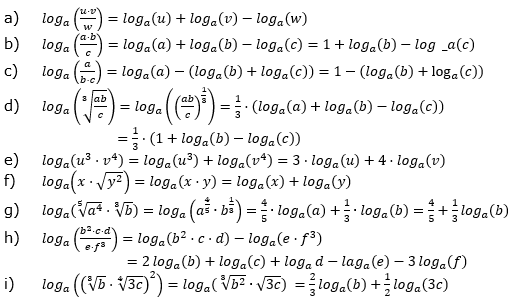 Logarithmengesetze zum Aufgabensatz 1 Blatt 01 © by www.fit-in-mathe-online.de
