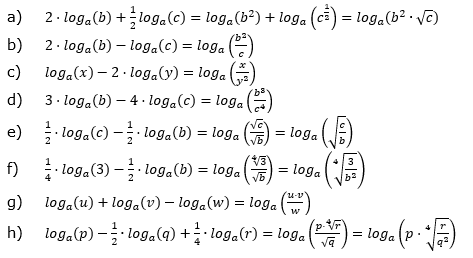 Logarithmengesetze zum Aufgabensatz 2 Blatt 01 © by www.fit-in-mathe-online.de