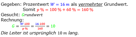 Prozentrechnung Grundwert Lösungen zum Aufgabensatz 13 Blatt 2/2 Fortgeschritten Bild 1/© by www.fit-in-mathe-online.de