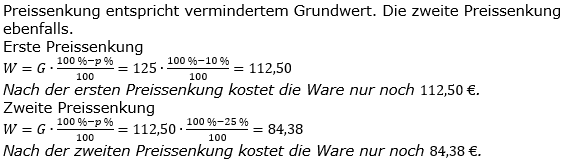 Prozentrechnung Prozentwert Lösungen zum Aufgabensatz 7 Blatt 1/2 Grundlagen Bild 1/© by www.fit-in-mathe-online.de