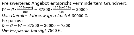 Prozentrechnung Prozentwert Lösungen zum Aufgabensatz 12 Blatt 1/2 Grundlagen Bild 1/© by www.fit-in-mathe-online.de