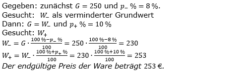 Prozentrechnung Prozentwert Lösungen zum Aufgabensatz 8 Blatt 2/3 Fortgeschritten Bild 1/© by www.fit-in-mathe-online.de