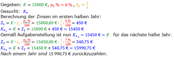 Zinsrechnung vermischte Aufgaben Lösungen zum Aufgabensatz 02 Blatt 02 Bild A0202L01/© by www.fit-in-mathe-online.de