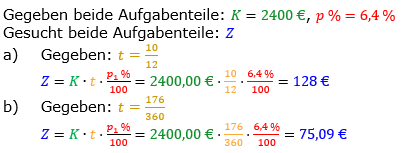 Zinsrechnung vermischte Aufgaben Lösungen zum Aufgabensatz 13 Blatt 03 Bild A0313L01/© by www.fit-in-mathe-online.de