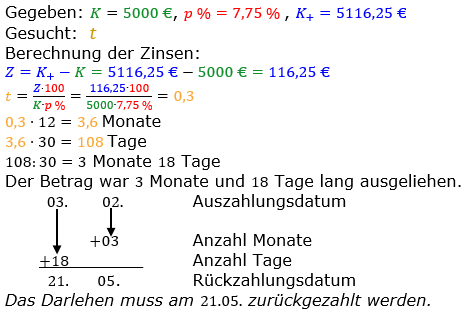 Zinsrechnung vermischte Aufgaben Lösungen zum Aufgabensatz 10 Blatt 04 Bild A0410L01/© by www.fit-in-mathe-online.de