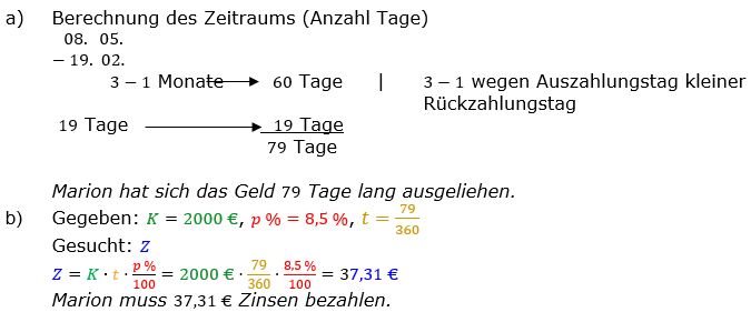 Zinsrechnung vermischte Aufgaben Lösungen zum Aufgabensatz 11 Blatt 04 Bild A0411L01/© by www.fit-in-mathe-online.de